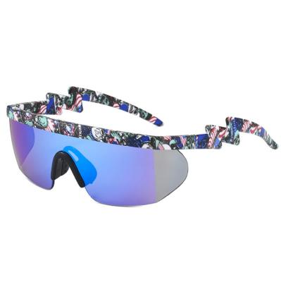 China New Anti Lightning UV Oversized Colored Frame Custom Logo Bicycle Outdoor Glasses Sun Glasses Sport Cycling Sunglasses for sale