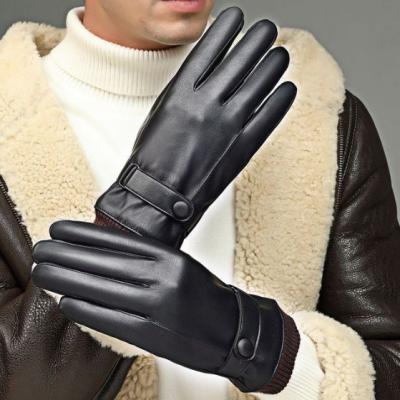 China Wholesale New Non Slip Non Slip Touch Screen Women Men Workout Gloves Waterproof Winter PU Leather Gloves Thermal Mittens for sale