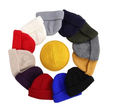 China Woolen Knitted Skull Hat Elastic Short Casual Warm Adult Female COMMON Winter Beanies Yarn Hip Hop Hat Men Unisex for sale