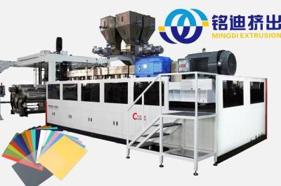 China Máquina de producción de extrusión de chapa de plástico PET PLA PP PS en venta