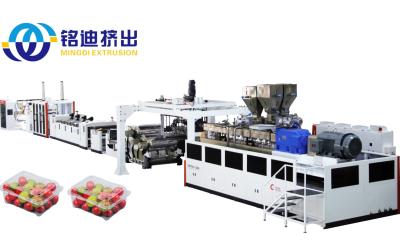 China Twin-screw Automatic Plastic Extruder Machine Voor PET / PLA / PP / PS Filmplaat / Plaat Board Te koop