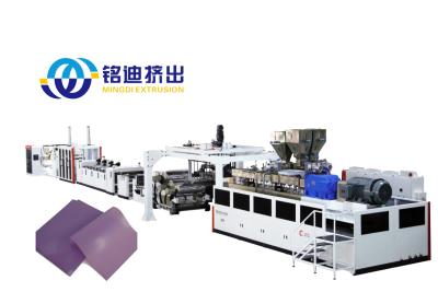 China 800-1300 kg/h PP PET plaat productielijn, Plastic Cup Body Plaat Extruder Machine Te koop