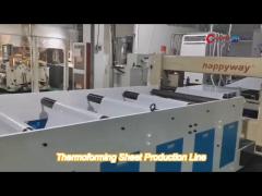 pp ps sheet extrusion line , plastic abs hips sheet production line 350-1500kg/h