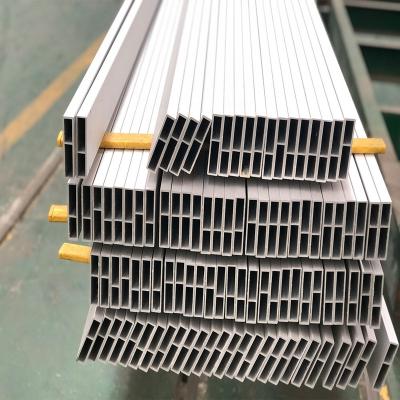 China Decorations OEM Rectangular Tube Extrusion For Construction Fabrication, Construction Aluminum Extrusions With Matt Silver Anodized for sale