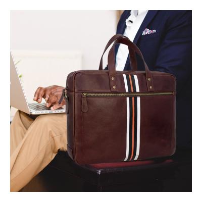 China Roneer Waterproof Business Waterproof Laptop Bag Computer Handbag Soft Sided Leather Custom Briefcases For Men for sale