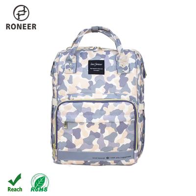 China Large Capacity Backpack Anti-theft Waterproof Diaper Bags Mummy Baby Bag Hot Sale High Quality Multifunctional Travel Camouflage Nylon Color for sale