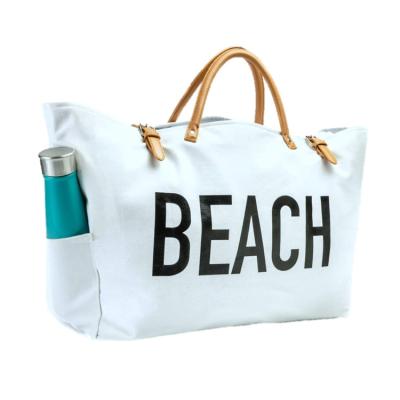 China 2021 High Quality Luxury Large Designer Summer Custom Printed Waterproof Canvas Tote Beach Bag for sale