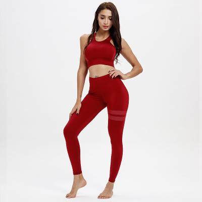 China Wholesale New Breathable Fitness Gym Quick Dry Leggings Set 2 Piece Sports Set Women Yoga Set for sale