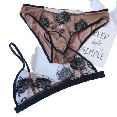 China QUICK DRY women bras flirt underwear female costume lace up exotic sexy three point bra lingerie set Valentine's Day clothes for sale