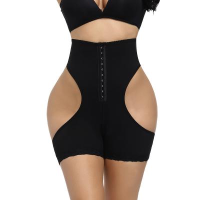 China New Style Antibacterial High Waisted Pants With Buttons Lace Leak Breasted Sexy Buttocks Shaping Pants Waist Shaping Female Trousers for sale