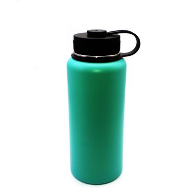 China Sustainable 32Oz Gym Sport Thermos Bottles 1000ml Double Wall Vacuum Insulated Stainless Steel Wide Mouth Water Bottle With Plastic Lid for sale