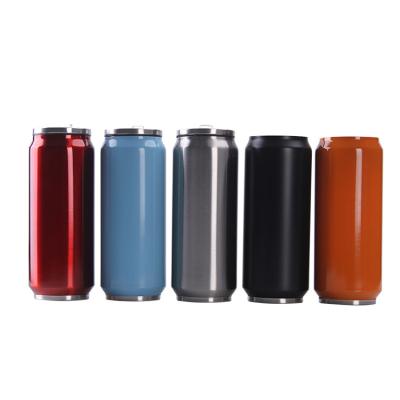 China Sustainable 16oz Double Wall Stainless Steel Water Cup Custom Cola Box Tumbler With Flip Top for sale