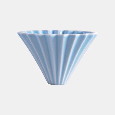 China Wholesale Sustainable Small Reusable Coffee Filtros Funnel Spill Over Coffe Origami Filters Cup Ceramic Coffee Dripper for sale