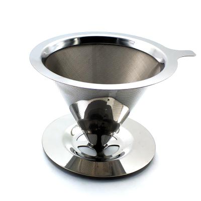 China Viable Fast Delivery Wholesale Metal Stainless Steel Coffee Dripper Private Label Brewed Coffee Filter for sale