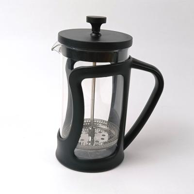 China Viable Custom Wholesale Stainless Hand Tea Maker Tetera 350ml 600ml Borosilicate Glass Coffee French Press for sale