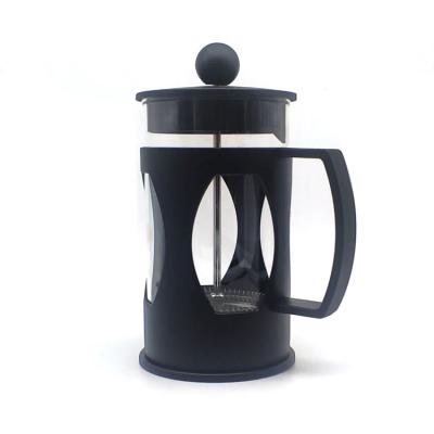 China Viable Wholesale Stainless Steel Plunger Teapot Coffee Maker Glass French Press Plastic for sale