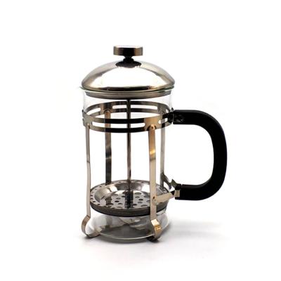 China Sustainable Borosilicate Glass And Stainless Steel Coffee Plunger 1000ml French Press for sale