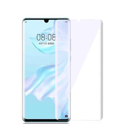 China Mobile Phone MRYES Anti UV Liquid Blue Light Curved Full Glue Tempered Glass For Huawei P30 Pro for sale