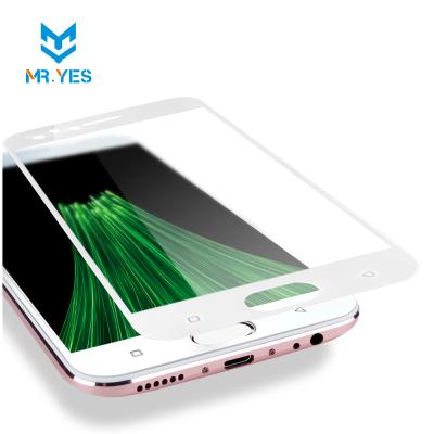 China MRYES 2021 Hot Selling Mobile Phone Printing Silk Transparent Tempered Glass Mobile Phone Clear Screen Protector For OPPO R11 for sale