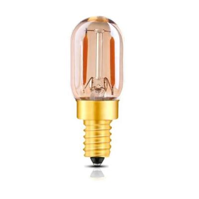 China Amber Glass Tubular 1W 2200K E12 E14 110-240V T22 Dimmable Edison LED Filament Night Light Bulb Residential Warm White Decorative Pendant Lighting for sale