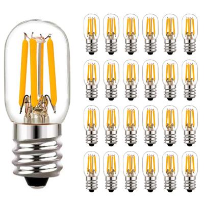 China T20 2w e14 e12 12V Low Voltage Mini String Light Bulb Dimmable LED Filament Residential Home Lighting Bulbs For Outdoor Home Living Room for sale