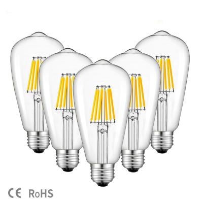 China ST64 Desk Filament LED Light Bulbs E26 E27 Bulb Base 110v Lamp Night Room Indoor Outdoor Hanging Decoration Lights for sale