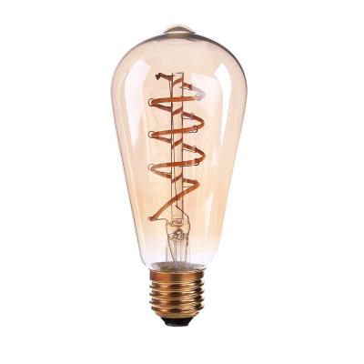 China Hotel Room Garden Kitchen China Dimmable St64 E27 Spiral Filament Led Edison Bulbs Lamp Vintage Retro Ceiling Hanging Pendant Light Fixtures For Shop for sale