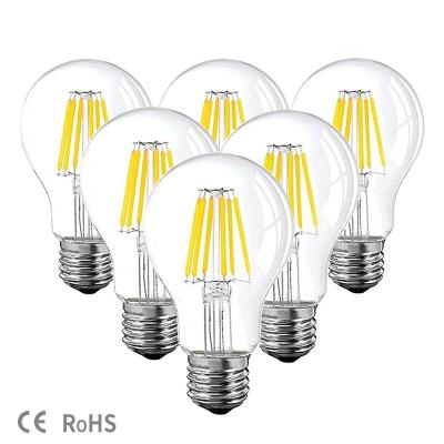 China Hotel House Garden Kitchen 12V 24V Led Lamp A19 Filament Bulb Low Voltage 6W Edison Globe Bulbs 4500K Daylight Warm White 2700K White E26 E27 for sale