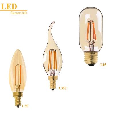 China LED Light Bulbs Lamp Residential Amber Restaurant Lamparas LED Lights Retro LED Vintage E12 E14 Low Pendant Home Decoration Chandeliers for sale