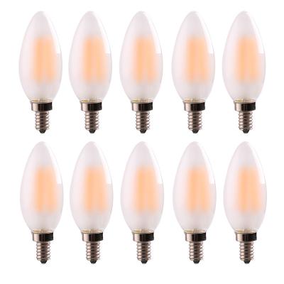 China Hotel Room Garden Kitchen Living Room Chandelier Vintage C35 Frosted 4W E12 E14 LED Edison Bulb Filament Light Bulb 2700K Warm White for Chandelier Sconces 10PCS/lot for sale