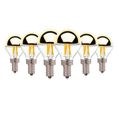 China Hotel House Garden Kitchen Led Bulb E12 E14 Globe Dimmable LED Filament Bulb G45 Gold Drip Mirror Light 2700K Warm White 4W 110V 120V Decorative Lamp for sale