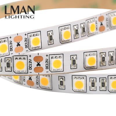 China Low Voltage Easy Installation Flexible Cord IP20 Smd 5050 60leds/m 10mm Width Lightweight DC 12v 24v 10w Led Strip for sale