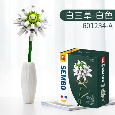 China The Flower Of Toy Flower Bouquet Building Building Kit Building Block The Artificial Flowers Building Botanical Adult Toys Creative Project for sale