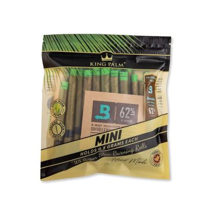 China 1 Pack Organic Moisture Proof 25 Rolls Pre Rolled Cones All Natural Palm Leaves Mini Size Natural Pre Wrap Cones Corn Husk Filter Preroll Cones for sale