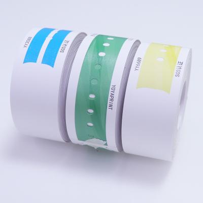 China Las pulseras de identificación del hospital Tyvek, el código de barras médicas UPC, la etiqueta de la muñeca del paciente en venta