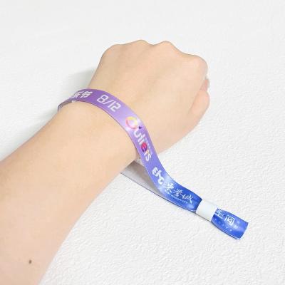 China Factory Custom Logo Woven Cloth Wristbands Gift For Promotion And Events Adjustable Length Woven Wristband for sale