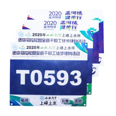 China Custom Competition Player Identification Numbers Customizable Color Race Biking Marathon Match Contestant Number Bibs zu verkaufen