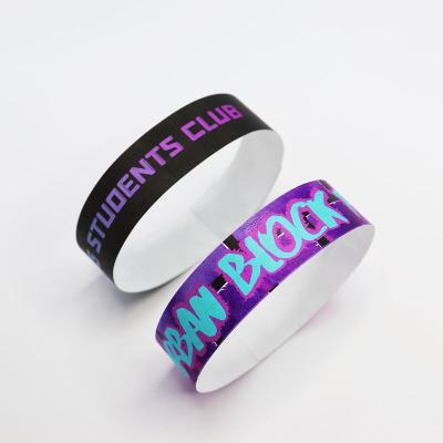 Cina Customizable Tyvek Event Wristband Bracelet Activity Event Party VIP Identification Paper Event Admission Wrist Bands in vendita