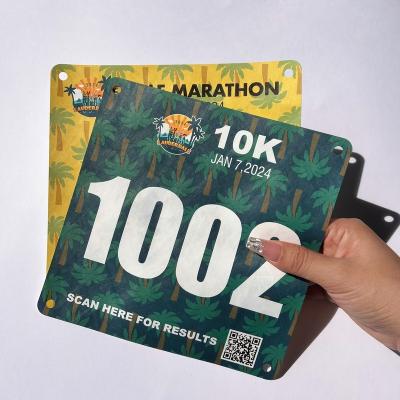 China Custom Bib Numbers Tyvek Paper For Race Biking Competition Marathon Identification Number Bibs en venta