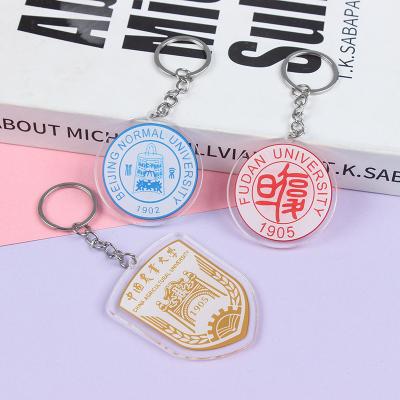 China Customized Souvenir Acrylic Keychain for School Fete Day Printing Silk Screen Printing for sale