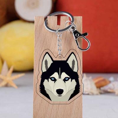 中国 Custom Holographic Acrylic Keychain , Cute Animal Design Acrylic Picture Keychain 販売のため