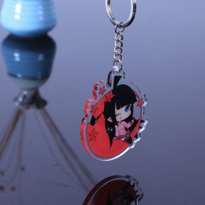 China Manufacturer Cartoon Pattern Printed Acrylic Keychains Caricatur Cartoon Character Cute Charm Acrylic Keychains for sale