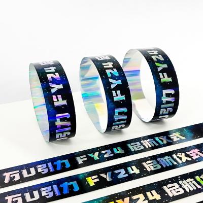 China Factory Customization Event Wristband Shiny Laser Glitter Concert Music Festival Party Activity Wristband For Adult Kids en venta