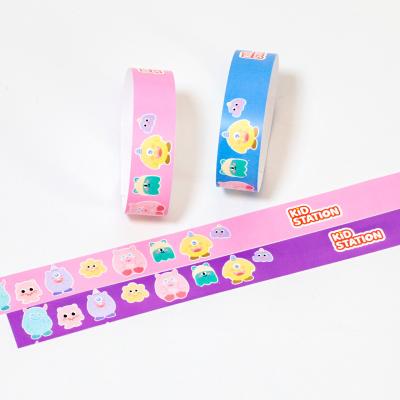 China Custom Festival Bracelet Numbering Barcoding Pool Party Festival Id VIP Entry Admission Waterproof Paper Band Wristband for sale