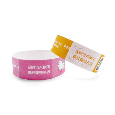 China Pulseras de papel Tyvek impermeables personalizables e imprimibles para festivales en venta