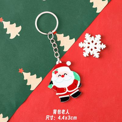 China Christmas Festival Acrylic Keychain with Metal Ring Attachment and Cute Snowman Charms for sale