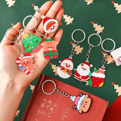 Chine Festive Christmas Snowman Key Ring with Transparent Acrylic and Metal Attachment à vendre