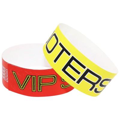 Cina Produttore cinese Numerato di serie Tyvek Material Wristband impermeabile Stampa a colori con il tuo logo personalizzato in vendita