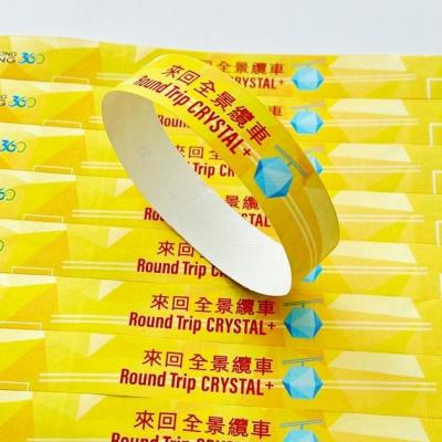 China Impresión de logotipos personalizados Tyvek Pulseras de papel impermeables y con cierre rápido para festivales en venta