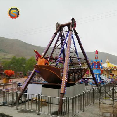 China FRP+Steel amusement park rides thrill rides kiddie swing boat galleon pirate ship for sale